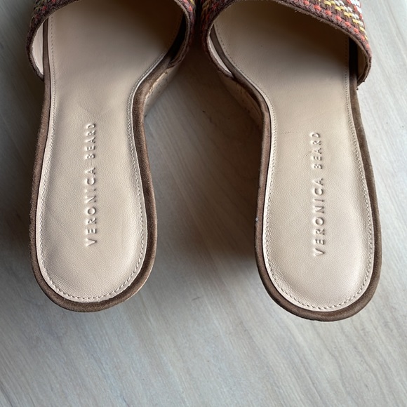 VERONICA BEARD NWOT Womens Sz 9.5 Dali Multi Woven Cork Wedge Sandals Brown - Picture 12 of 16